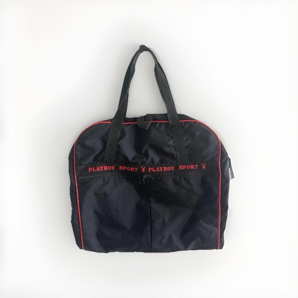 Vintage Rare PLAYBOY Sport Black‎ Red Travel Garment Bag